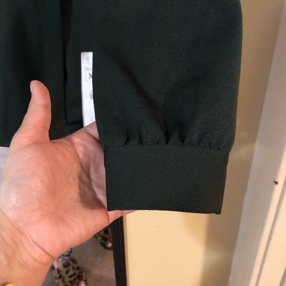 Zara Drape blouse green BNWT - Picture 5 of 8
